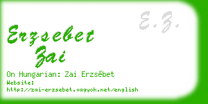 erzsebet zai business card