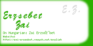 erzsebet zai business card